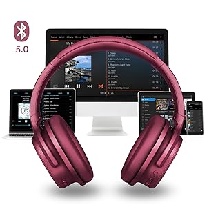 zihnic ANC 919 Red Bluetooth headphone