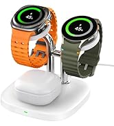 SwanScout Dual Watch Charger for Samsung Watch, SwanScout 704S, 3 in 1 Wireless Charging Station ...