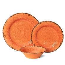 melamine dinnerware sets orange