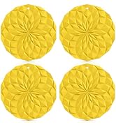 ME.FAN Silicone Trivet Mats - 4 Pack Pot Holders - 7.4'' Thickened Hot Pads for Hot pots, Pans an...