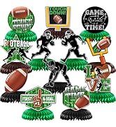 12Pcs Football Party Decorations Football Honeycomb Centerpieces Football Table Centerpiece Suppl...