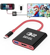 GOPALA Switch 2 Dock, 4k@60Hz for Nintendo Switch 2 Dock for New Version 21.1.0, Plug and Play Sw...