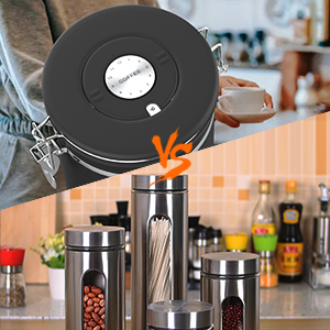 coffee canister with valve