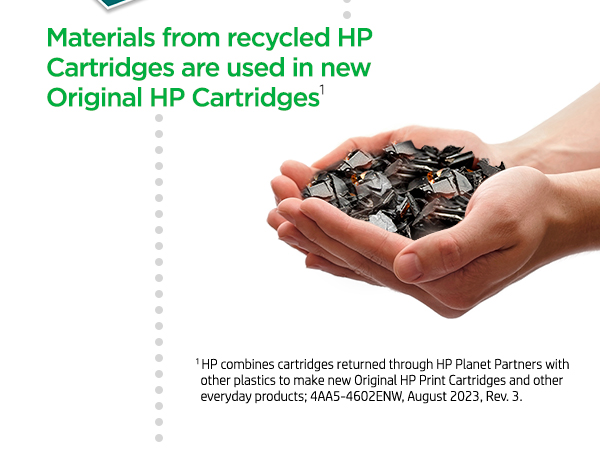 original hp toner print vibrant color recycled cartridges high air quality secure printing