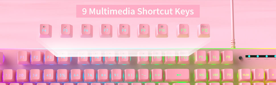 pink keyboard and mouse comob