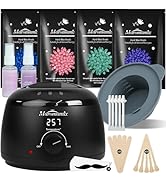 Waxing Kit -Digital Wax Warmer Machine for Hair Removal with 4 Packs of Hard Wax Beads &amp; Silicone...