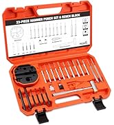 HORUSDY 23-Piece Punch Set Roll Pin Punch Set and Hammer with Bench Block, Punch Tool Ideal for M...