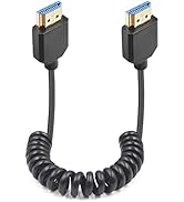Duttek 8K HDMI Coiled Cable, Ultra HD HDMI to HDMI Coiled Cable, Extreme Thin HDMI 2.1 Male Cable...