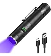 ULTRAFIRE 365nm UV Flashlight, 10W USB-C Black Light for Pet Urine Detection, Resin Curing, Scorp...