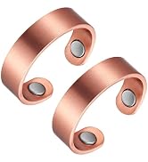 BioMag Magnetic Rings for Men Women, Pure Copper Jewelry Gift | 99.99% Pure Copper Lymphatic Drai...