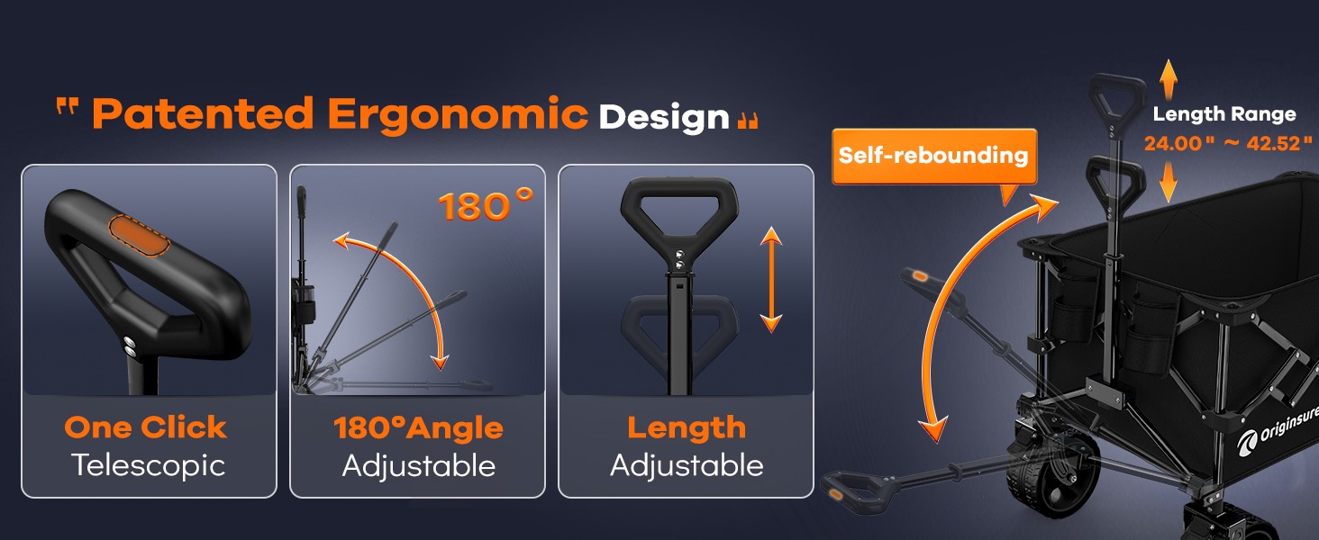 anti-drop extended patented adjustable ergonomic handle up to 42.52&amp;amp;#39;&amp;amp;#39;