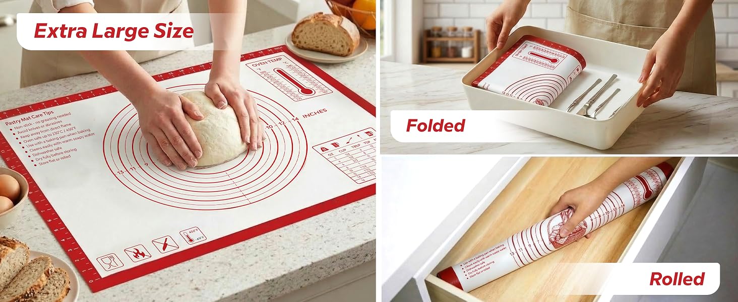 Silicone Pastry Mat Non Stick Extra Large