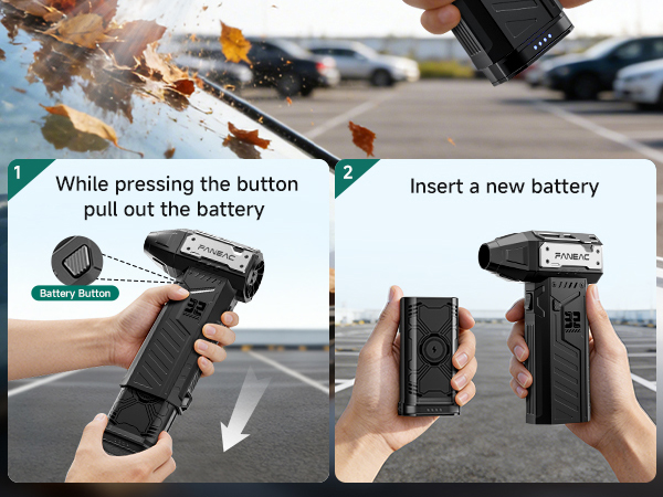 dual battery pack compressed air duster