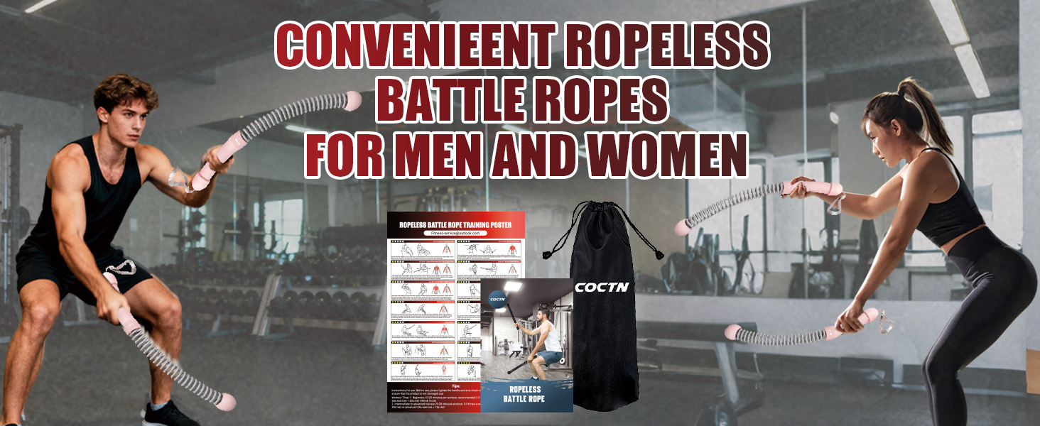 CONVENIEENT ROPELESS BATTLE ROPES FOR MEN AND WOMEN