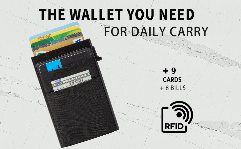 Slim Minimalist Front Pocket RFID Blocking Metal Wallets