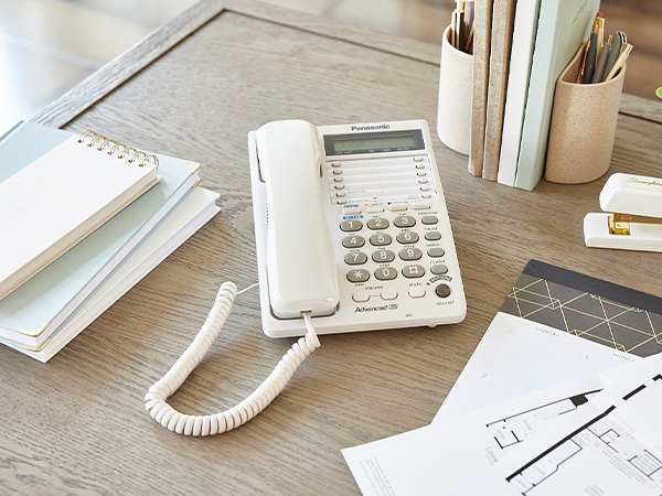 KX-TS208W Analog Corded Phone