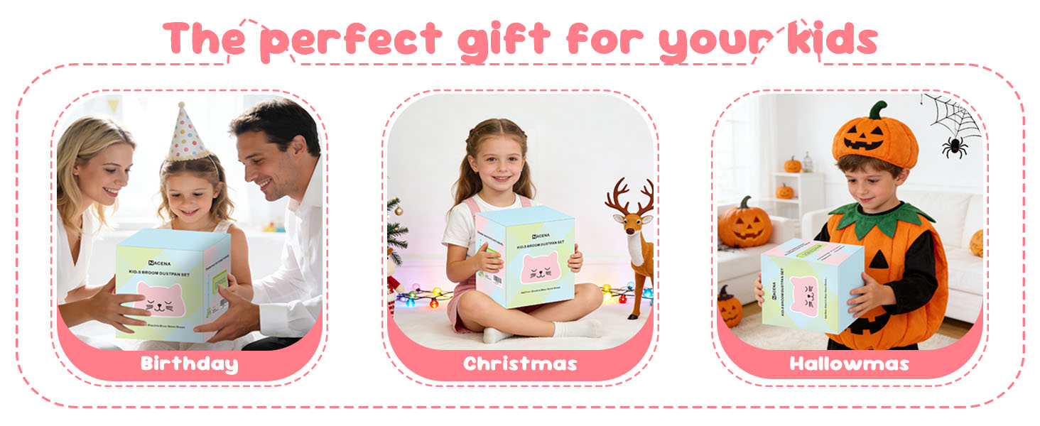 Mini Broom with Dustpan for Kids