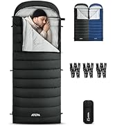 ATEPA 3-in-1 Hybrid Down Sleeping Bag for Adults, Lightweight 3 Season Wearable Backpacking Sleep...