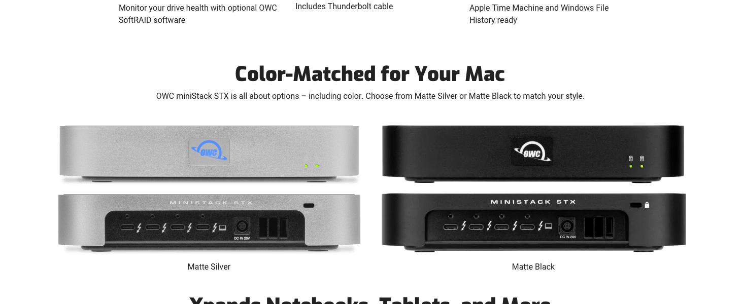 MAC MINI EXTERNAL STORAGE HARD DRIVE BACKUP RAID SOFTRAID DOCK USB4 THUNDERBOLT USB NVME SSD PCIE 