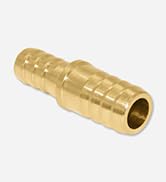 Beduan Brass Hose Barb Reducer, 3/8" to 5/16" Barb Hose ID, Reducing Barb Brabed Fitting Splicer ...