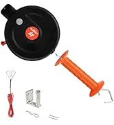 Electric Fence Gate Handle, Retractable Electric Fence Door Handle Built in 6mm Electric Fence Ro...