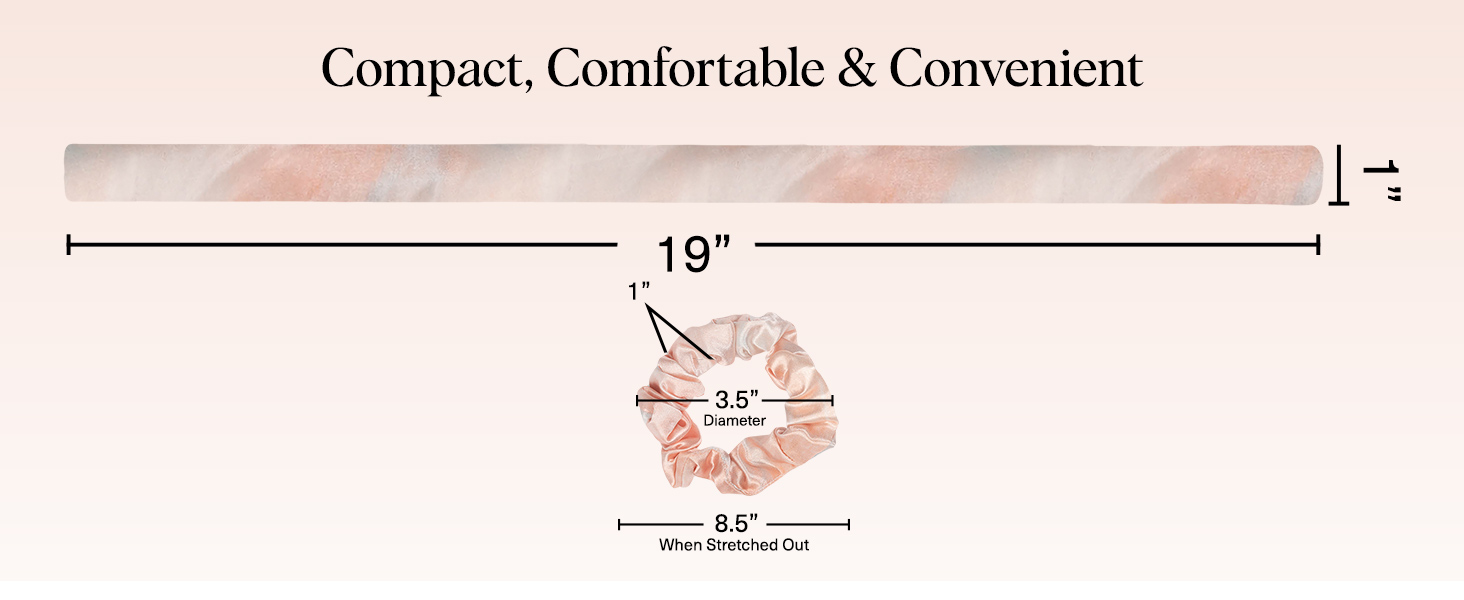 Kitsch Satin Heatless Curling Set eatless Hair Curler for Wome In Satin Scrunchies Sunset