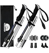 Trekking Poles Collapsible Hiking Poles - 2 Pack Aluminum Hiking Sticks, Lightweight Walking Stic...