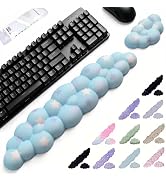 Silky Cloud Wrist Rest for Keyboard &amp; Mouse – Memory Foam Ergonomic Support, Anti-Slip Base, 16.9...