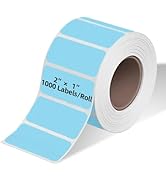 HUOJI 2x1 Thermal Labels, 1000 Labels/Roll, Thermal Printer Labels for Barcode, Packaging, Envelo...