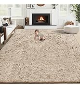 8x10 Area Rugs for Living Room: Fluffy Shag Soft Washable Rug Large Fuzzy Plush Indoor Carpet for...