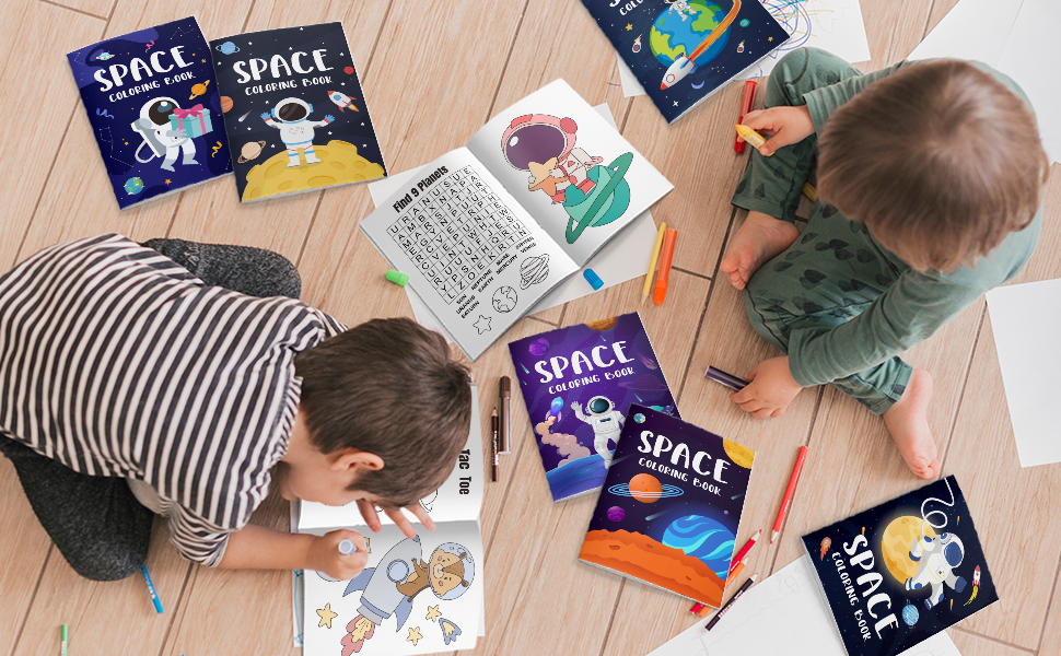 space coloring book for kids