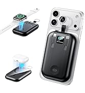 Magnetic Portable Charger 10000mAh,22.5W USB C Fast Charging Wireless Power Bank with Built-in Ca...