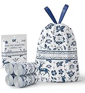VOK 8 Gallon Trash Bags Drawstring, Printed Medium Garbage Bags with Secure Tie, Leakproof &amp; Thic...