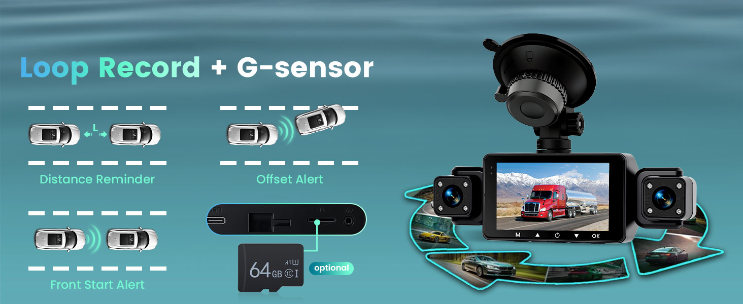 Dash Cam Front and Inside