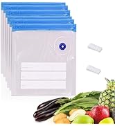 NexlevVac 24 PCS 10"X11"Sous Vide Bags Vacuum Zipper Sealer Bag for Food, Reusable Vacuum Seal Ba...