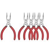 HOUSERAN Needle Nose Pliers, 5 Inch, Needle Nose Pliers Set, 5 Pack, Small Needle Nose Pliers, Lo...
