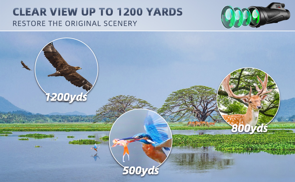 Pankoo 12x60 monocular for bird waching