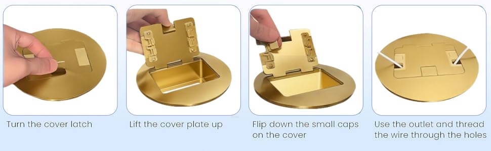 round floor outlet cover plate