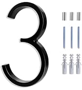 5 Inch House Numbers for Outside, Metal Modern Floating House Numbers, Garden Door Mailboxs Decor...