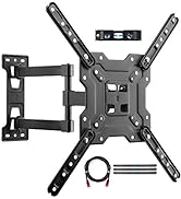 Suptek TV Wall Mount Swivel and Tilt Full Motion for Most 23 to 55 inch TV Mount up to 55lbs max ...