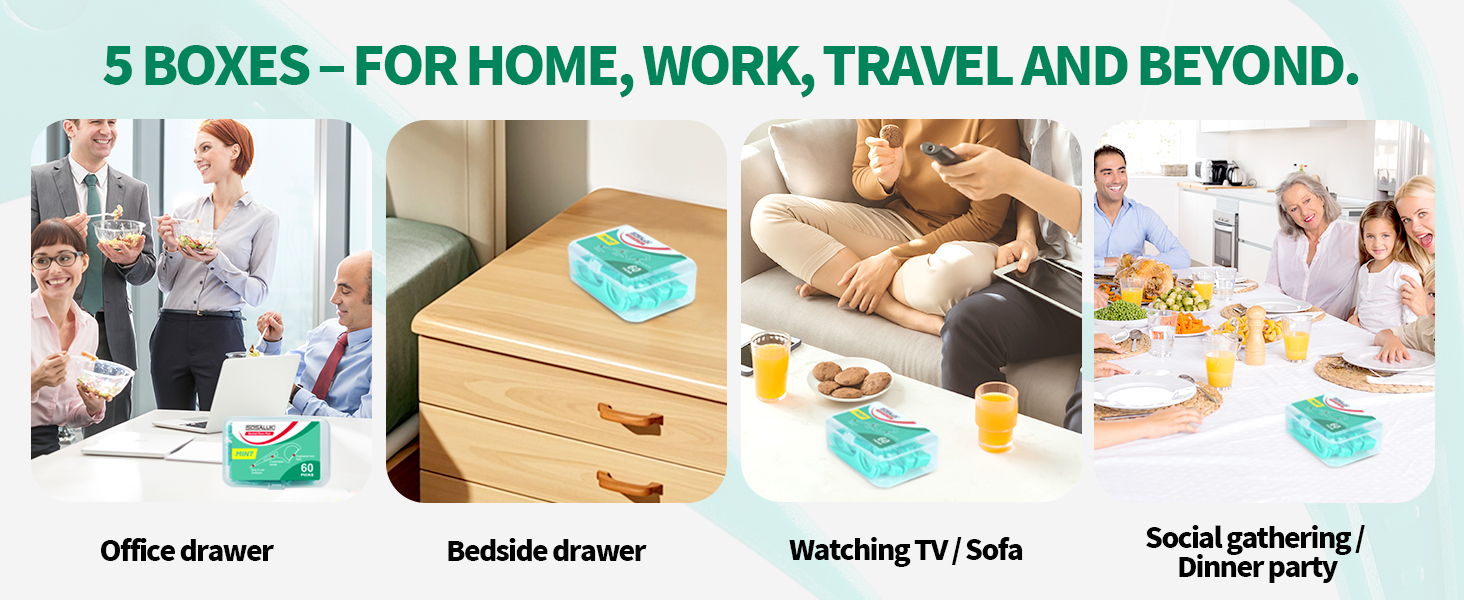 Toothpicks with 5 Travel Cases for Extra Convenience