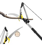 BlumeTrec 14.5FT Pole Saw for Tree Trimming, 2-In-1 Manual Tree Pruner with Saw, Extendable Long ...