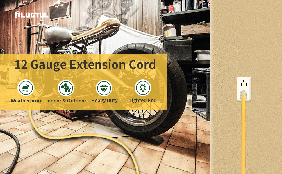 3 plug extension cord waterproof outdoor extension cord multiple outlet