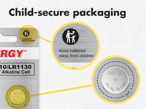 Child secure packaging, keep out of reach of children