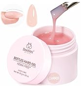 Beetles HEMA-Free Hard Gel for Nails-1.06oz 9 in 1 Jelly Nude UV/LED Lamp Cured Sculpting Stength...