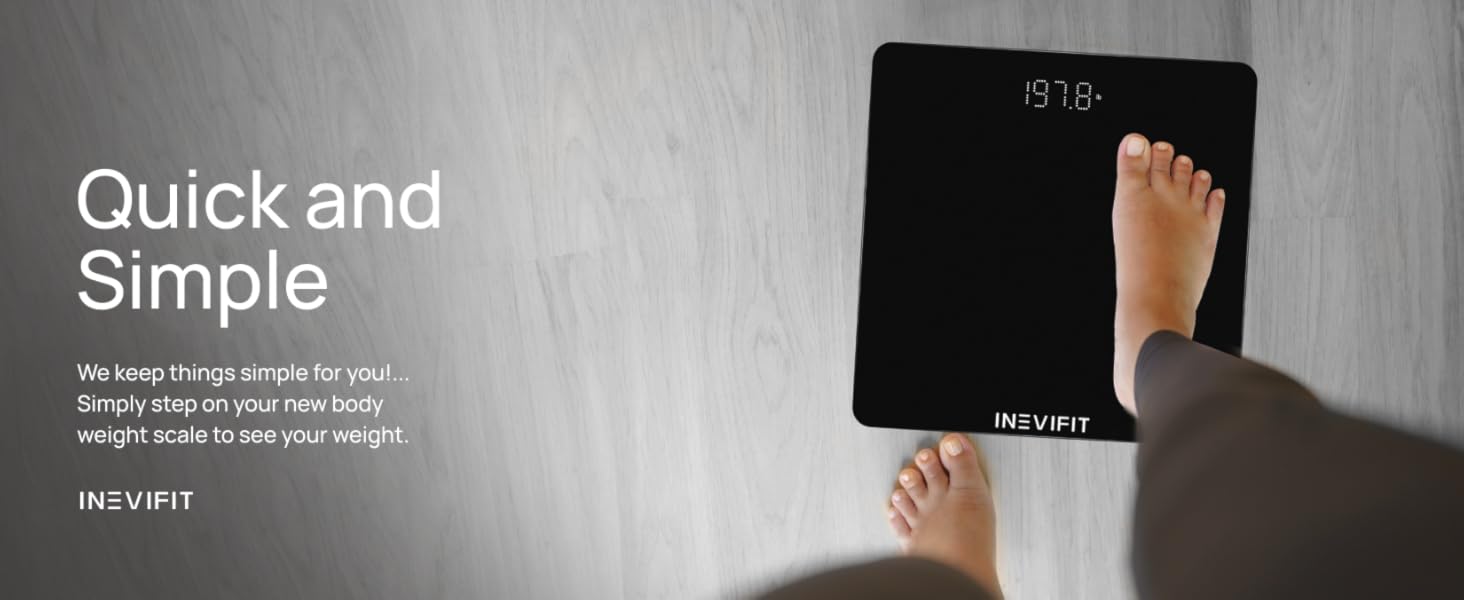 I-SS002 - INEVIFIT - Best Bluetooth Smart Digital Bathroom Scale - Premium A+