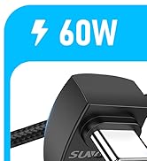 USB C Cable Right Angle - [2Pack 3.3FT] 60W Fast Charging USB C Cable Braided USB Type C Data Cab...