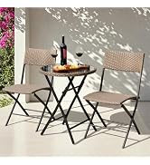 Idzo Metal Wicker Bistro Set with Round Table