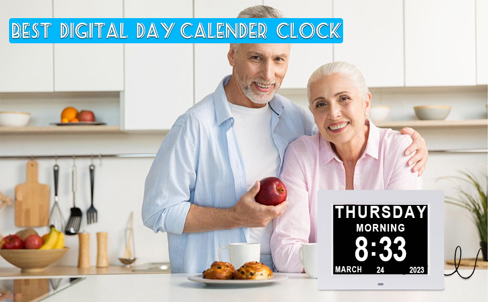 clock with date and day of week clock with date and time for elderly day of the week clock