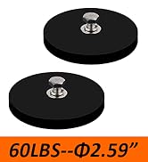 MUTUACTOR Rubber Coated Magnets,Non-scrtach Neodymium Rare Earth Magnets,2PCS 60lbs Anti-Slip Hea...